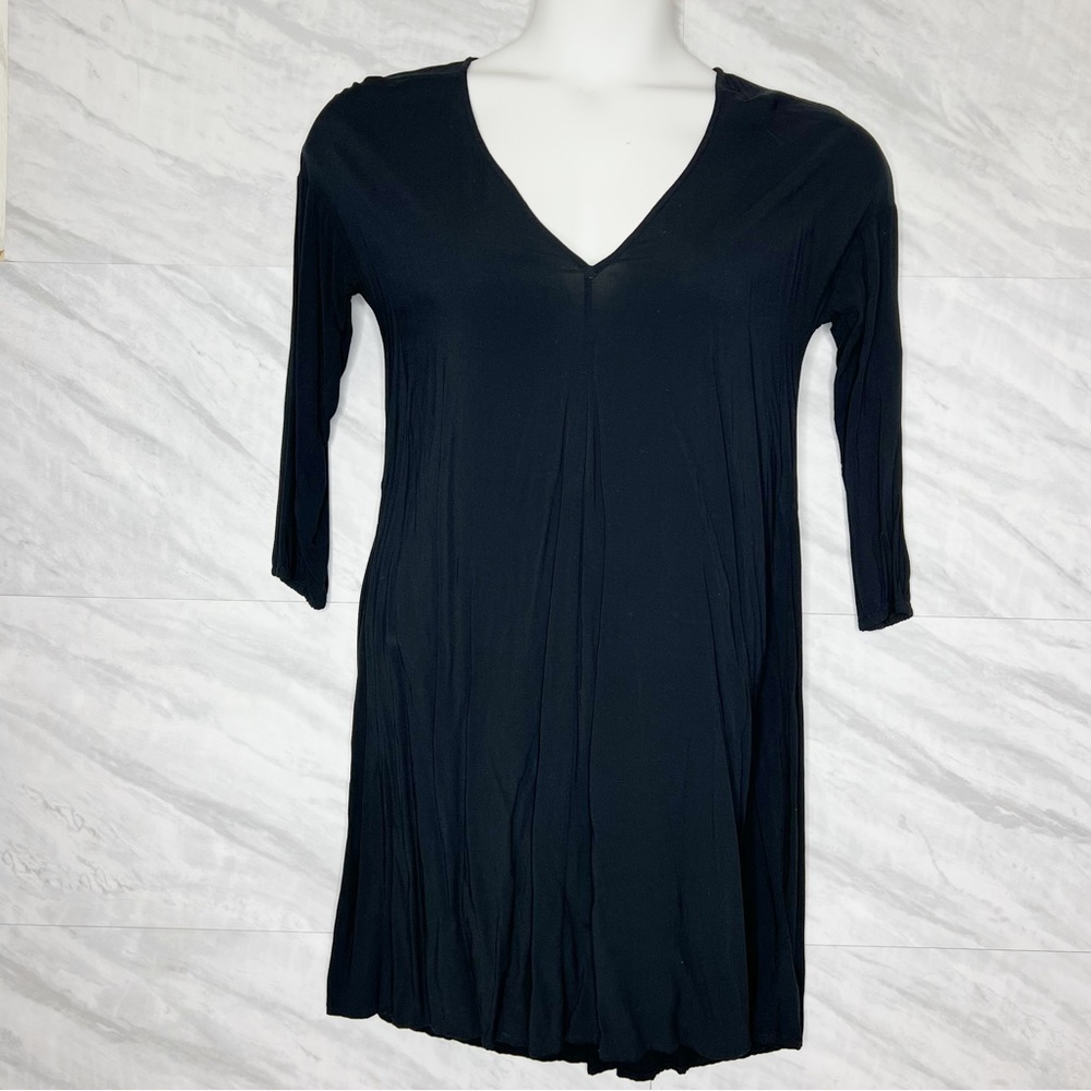 James Perse Black Tunic Dress 1/Small